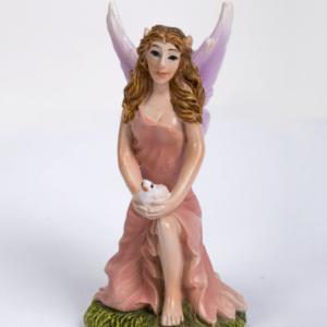Pink Kneeling Fairy